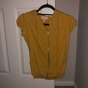 Candies hooded short sleeve sweater top